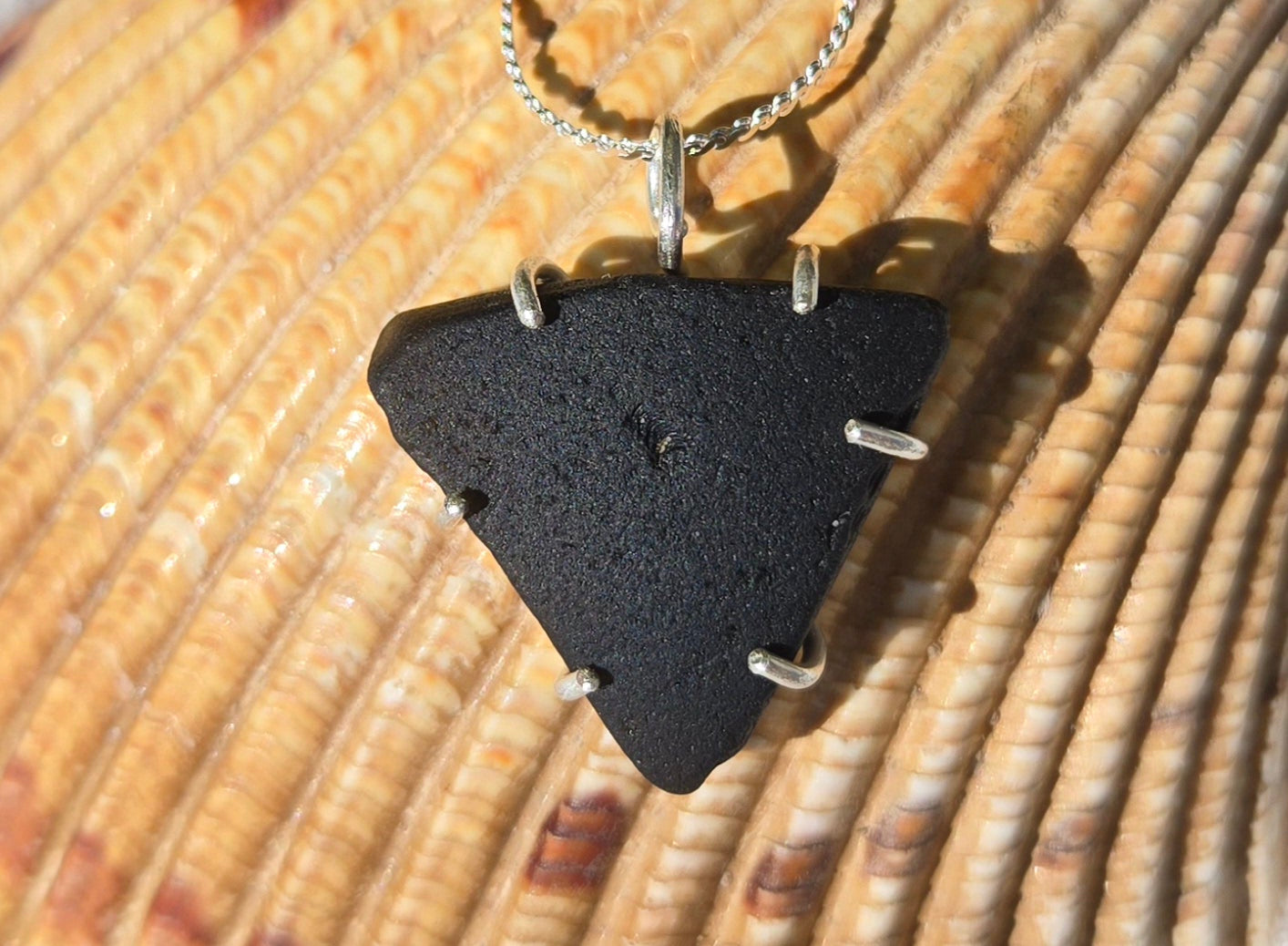 Pirate Seaglass Sterling Silver Necklace