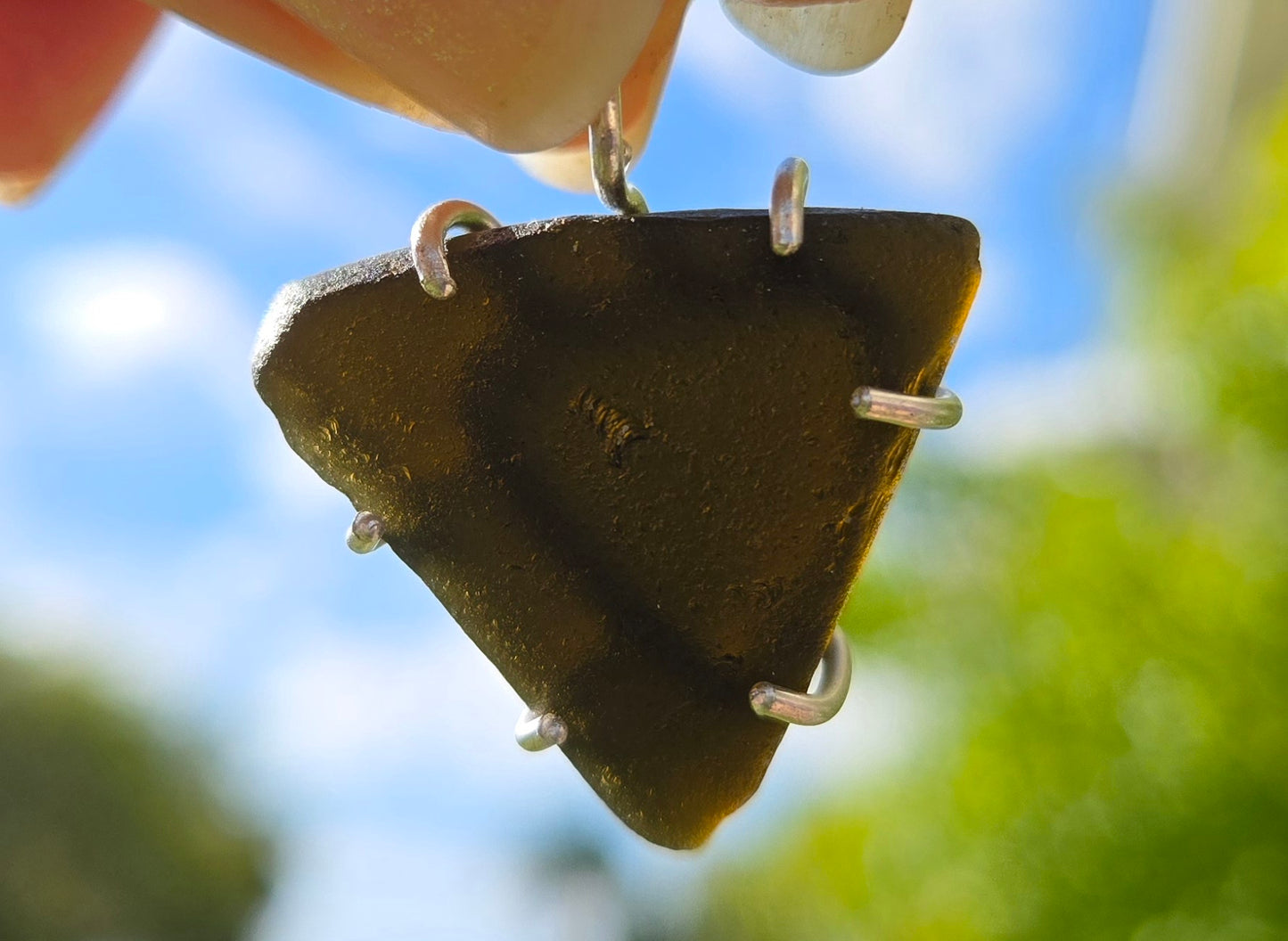 Pirate Seaglass Sterling Silver Necklace