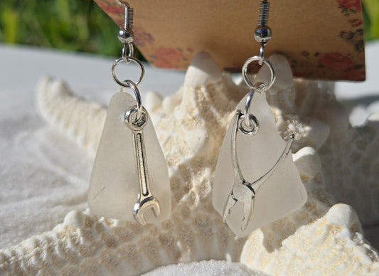 Tiny Tools Seaglass Earrings