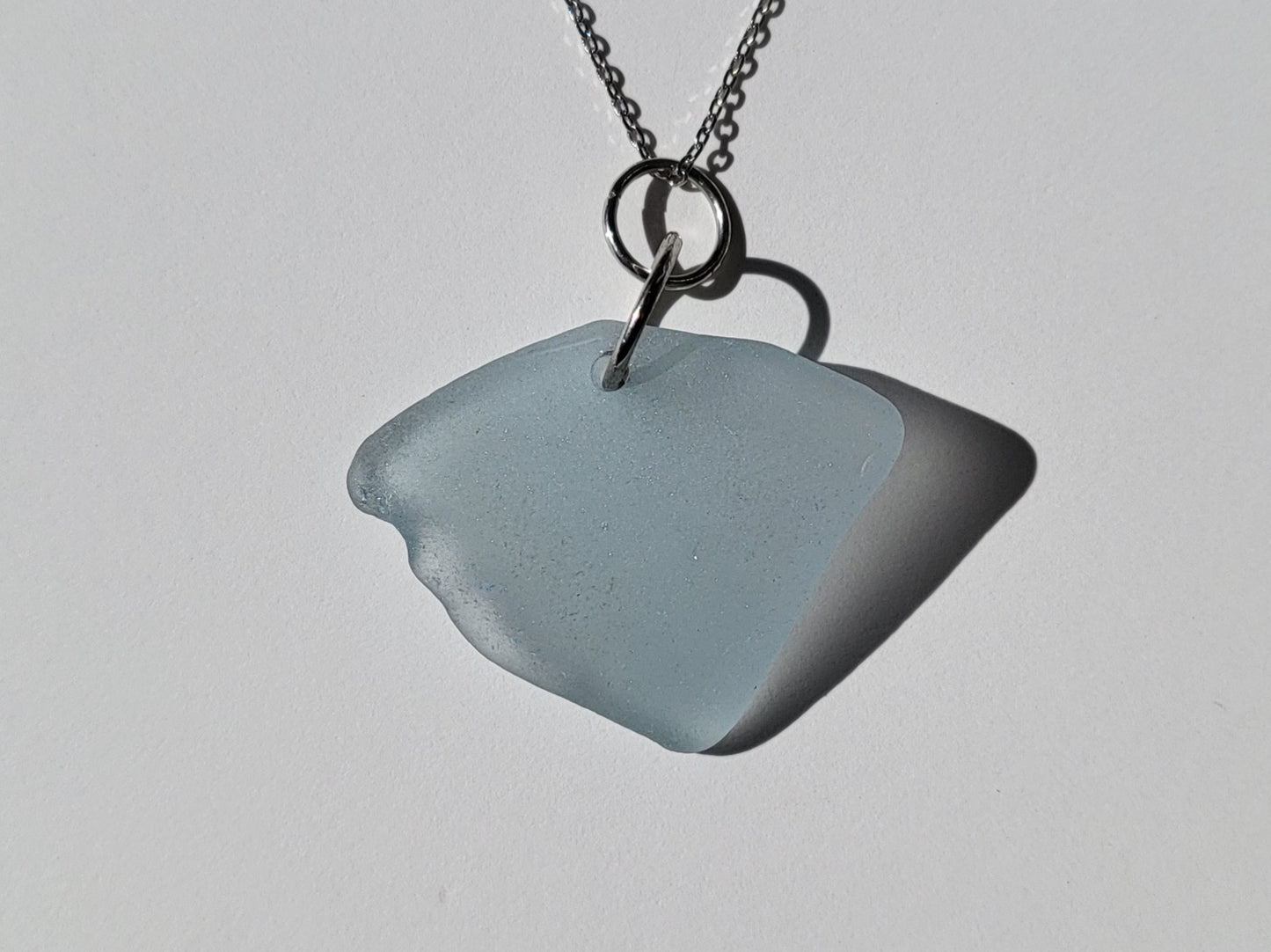 Pastel Blue Seaglass Necklace