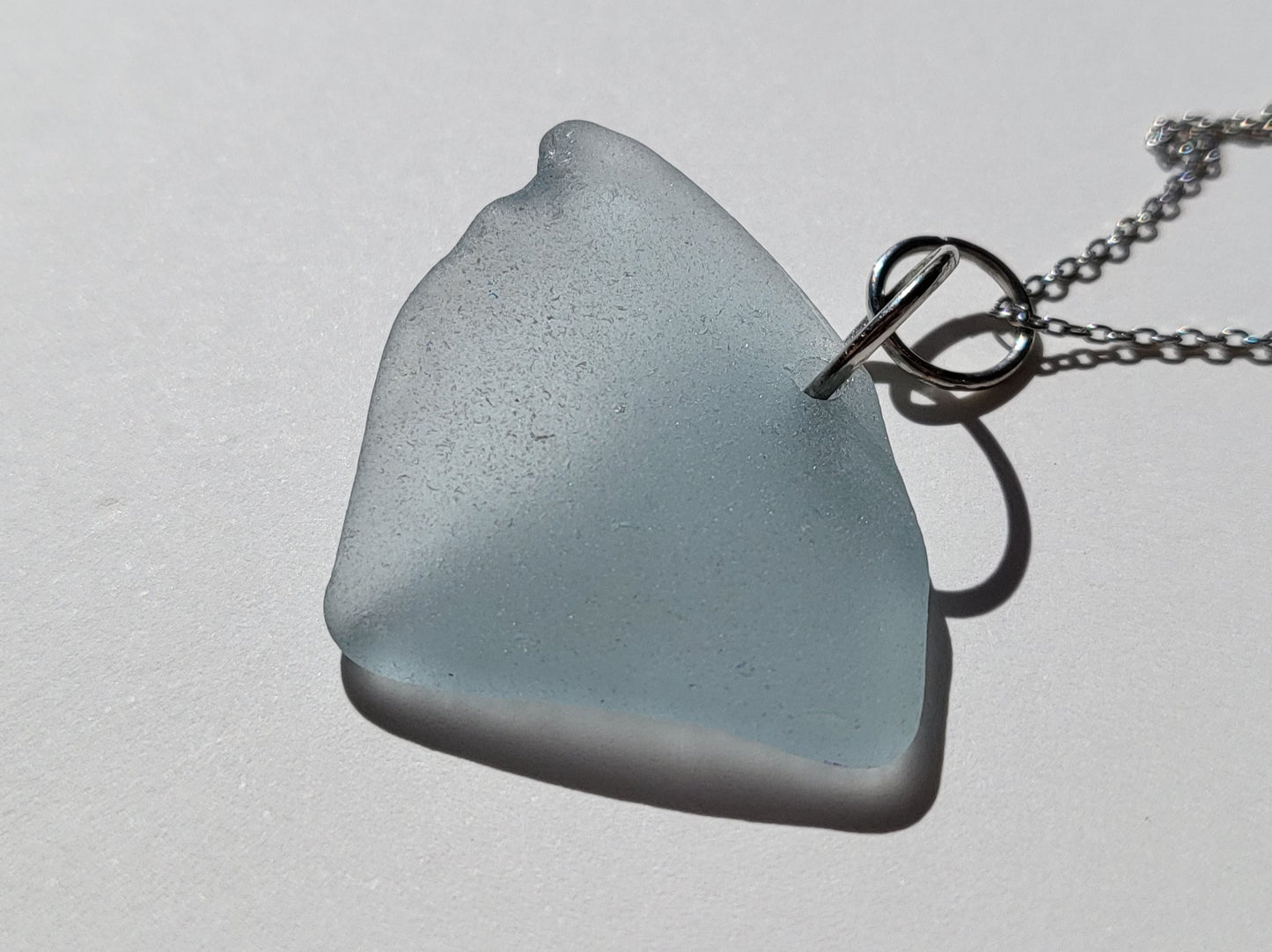 Pastel Blue Seaglass Necklace